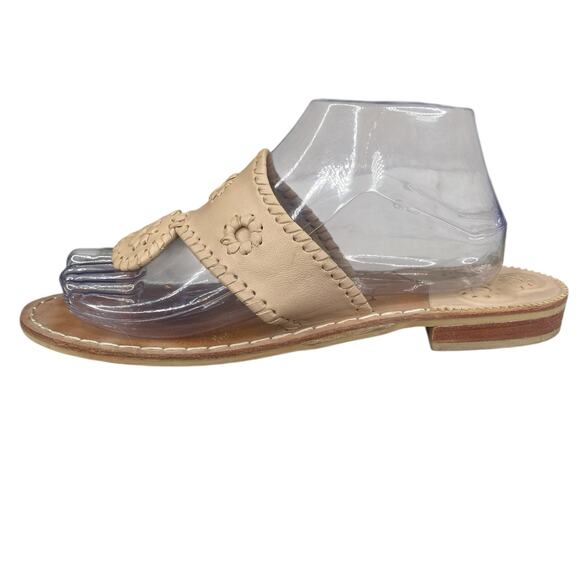 Jack Rogers Women’s Tan Leather Slip On Thong Sandals Size US 9 - Picture 3 of 11